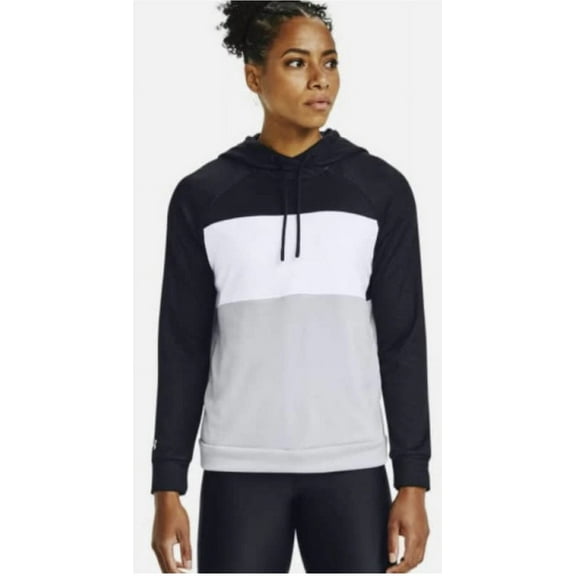 1351234 Under Armour Women's Terry Fleece Hoodie Black/Halo Gray L