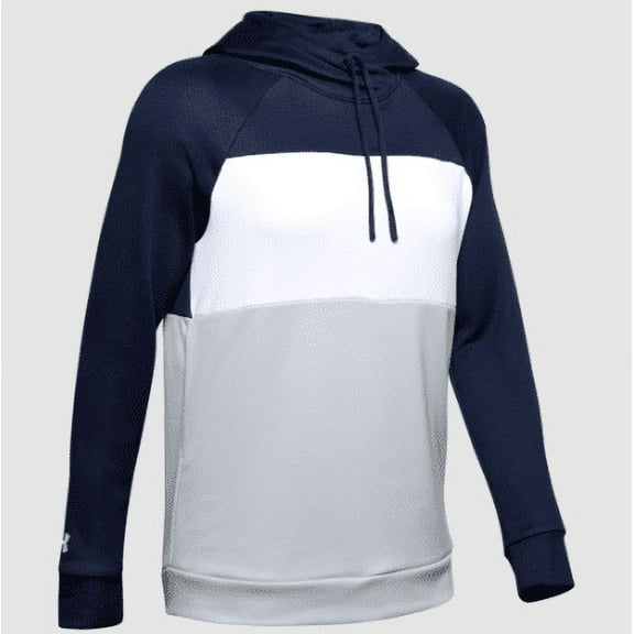 1351234 Under Armour Women's Terry Fleece Hoodie Navy/Grey/White M