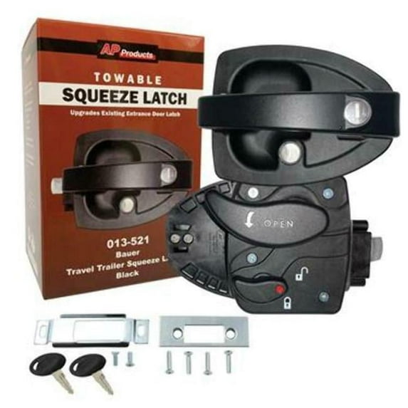 13521 Travel Trailer Squeeze Latch, Black