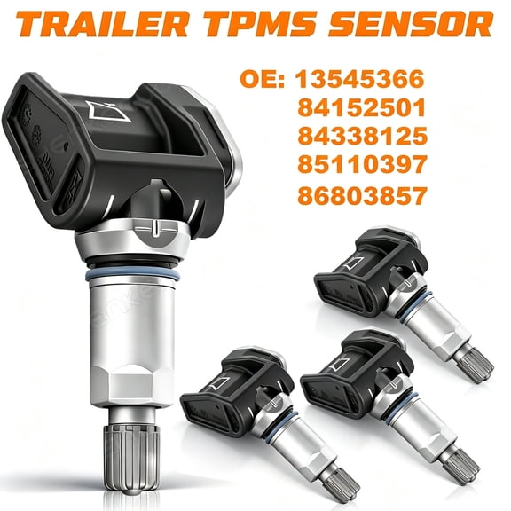 13545366 86803857 Trailer TPMS Sensor for GMC Hummer EV Pickup 2023-2025, for Hummer EV SUV 2024-2025, RV Camper Utility Flatbed & More Trailers Tire Pressure Monitor | 433MHz, 4-Pack