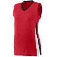 thumbnail image 1 of 1355A Ladies Tornado Jersey - Red, Black & White, Medium, 1 of 1