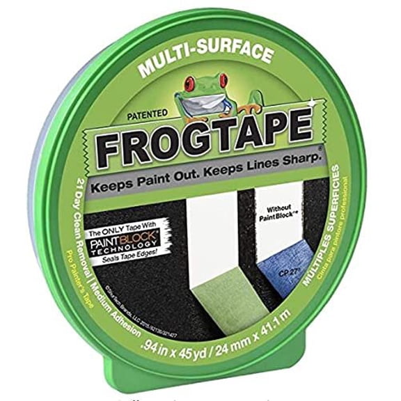 Frog Tape Multi-Surface Painting Tape 1358464 - Medium Adhesion - 4-Pack, 1.88 in x 60 yd, Green