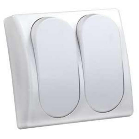 13585 Spst On-Off Switch Double - White