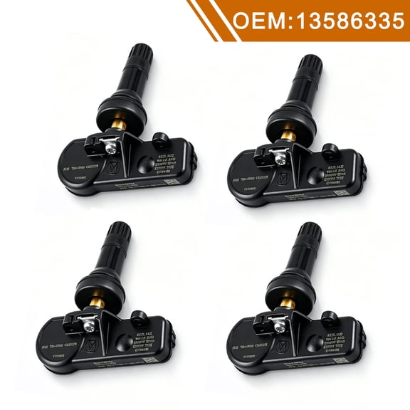 13586335 TPMS Sensor 315MHz (4 Pcs) Pre-Programmed Tire Pressure Monitoring System Sensor Set for Chevrolet Silverado Tahoe, GMC Sierra Yukon Acadia