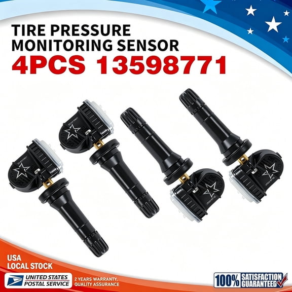 13598771 TPMS Tire Pressure Sensor For 2011-2015 Chevy Cruze 4-Pack 315MHz Programmed Wheel Valve Stem Replace