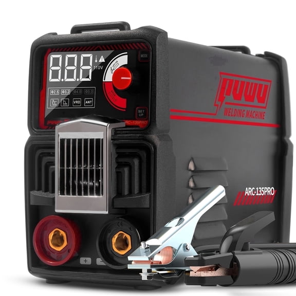 110V 135A Portable Stick/Lift TIG Welder, Digital Screen, Overheat Protection, Quick Connector, Hot Start - MINI MMA Arc Welder