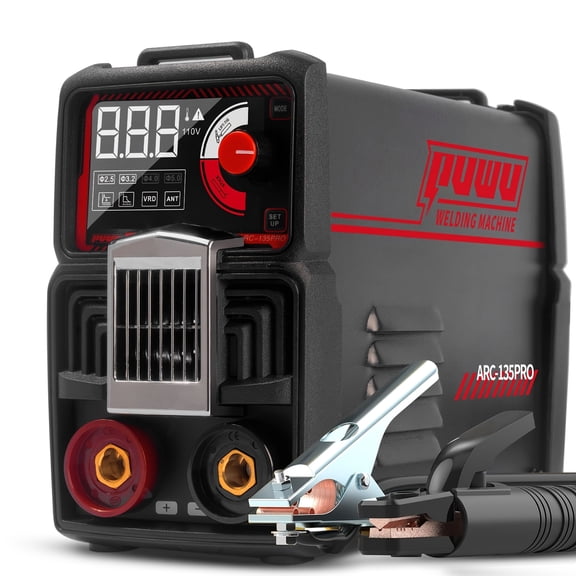110V 135A Stick Welder Lift Tig Welder Portable Welding Machine with Overheat Protection,Electrode, Digital Screen, Quick Connector with Hot Start - MINI MMA Arc Welder