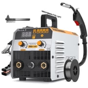 135A 3-in-1 Multi-Process MIG Welder Flux Core / Gasless MIG/Lift TIG/Stick Welding Machine   Synergic Control, Portable 110V IGBT DC Inverter