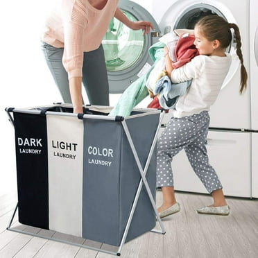 135L Large Clothes Laundry Hamper Sorter Waterproof Laundry Storage Bag Basket Sorter for Laundry Room Organization