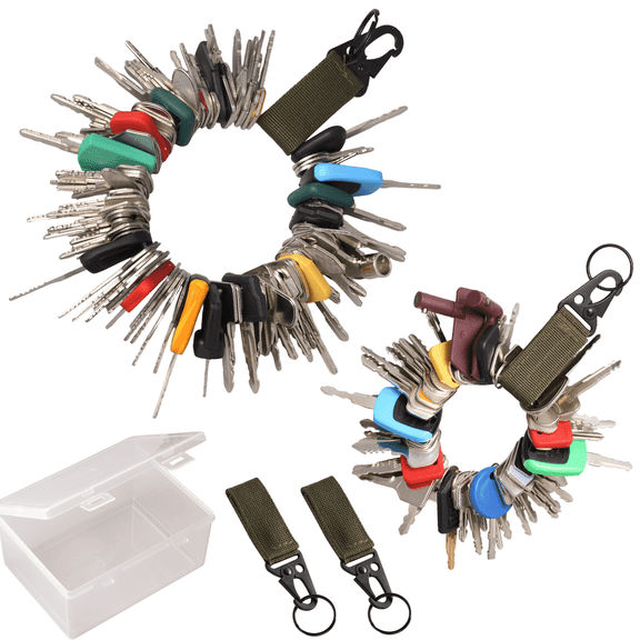 135PCS Heavy Equipment Keys Master Set, Full Coverage Keys for JCB Bobcat JLG Terex Cat Komatsu John Deere Yammar Takeuchi Ford New Holland Case Daewoo Kubota Hyster Construction Machine