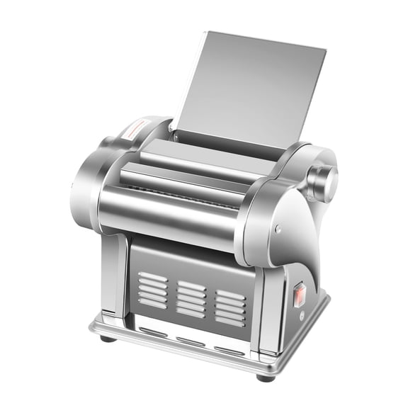 135W Electric Pasta Maker Machine Automatic Noodle Maker Pasta Dough Roller Pressing Machine Stainless Steel Dumpling Dough Skin Maker 135W 110V Noodle Cutting Machine 1.5mm + 4mm noodle