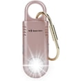 thumbnail image 1 of 135dB Rechargeable Personal Safety Alarm Built-in Ultra-Bright Flashlight Non Slip Grip Keychain Emergey SOS Siren for Women, Students, Night Runner. Loud Sound Hiking Bear Alerts Hook. Rose Gold, 1 of 4