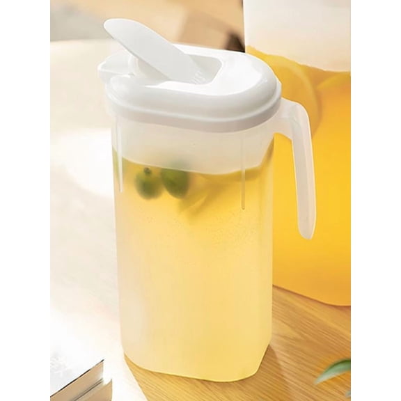 135oz Japanese Style Refrigerator Cold Water Bottle, Large Capacity Heat Resistant Jug, Easter Party Iced Tea Maker and Beverage Container, Mother's Day Home Kitchen Cold Drink Storage Bucket, White