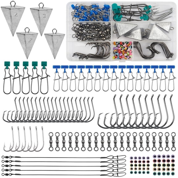 135pc Saltwater Surf Fishing Tackle Kit with Storage Box