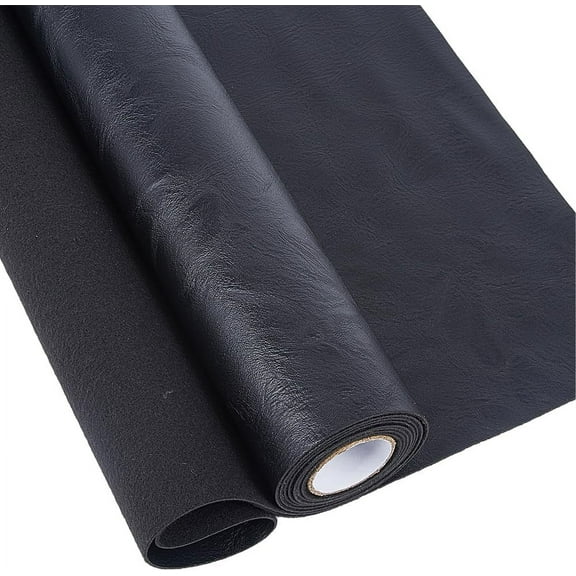 135x30cm Black Leather Fabric Grained Leatherette Textured Soft PU Imitation Leathercloth for DIY Sewing Crafts Bags Making Sofa Chairs Covers Home Decor Tooling Workshop Black 1roll