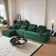 thumbnail image 1 of 136″ Cloud Modular Sectional Sofa, Modern L-Shaped Sectional Couches for Living Room, Oversized 3-Seater Couch, Corduroy Boneless Couch in a Box (Green), 1 of 8