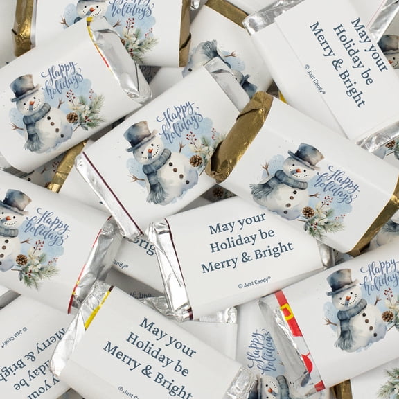 136 Happy Holidays Snowman Assorted Wrapped Miniatures For Stocking Stuffers, Favors & More (2.5lb)