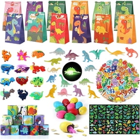 130 Pcs Party Favors for Kids Dinosaur Party Favors Birthday Party Supplies Carnival Prizes Prize Box Gift Goodie Bag Fillers (12 Year +)