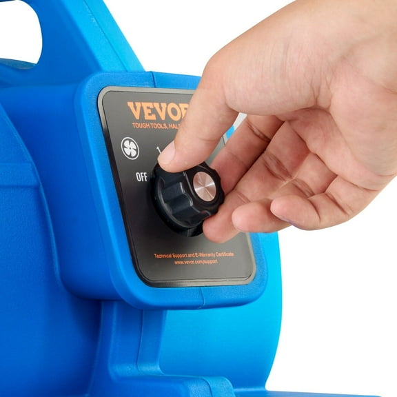 1360 RPM Floor Blower Fan, 600 CFM Air Mover with 4 Adjustable Angles, 3-Speed Settings  High-Velocity Cooling & Drying