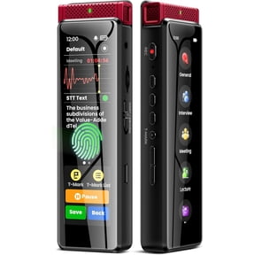 136GB Digital Voice Recorder with Playback, Innioasis R1 Full Touchscreen Voice Recorder with AI Intelligent Transcription and Bluetooth, Voice Activated Sound Audio Recorder Device with Mic (Red)