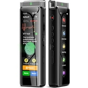 136GB Digital Voice Recorder with Playback, Innioasis R1 Full Touchscreen Voice Recorder with AI Intelligent Transcription and Bluetooth, Voice Activated Sound Audio Recorder Device with Mic Silver