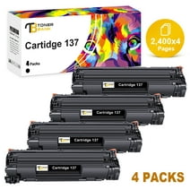 137 Black Toner Cartridge 4-Pack Compatible for Canon Cartridge 137 CRG137 CRG-137 i-SENSYS MF232w D570 MF236n MF242dw MF244dw MF247dw MF227dw MF220 MF230 MF240 MF210 series Laser Printer