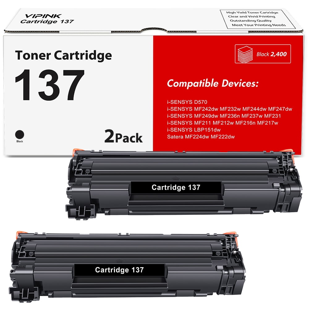Canon 137 Black Toner Cartridge, 2-Pack Compatible for i-SENSYS