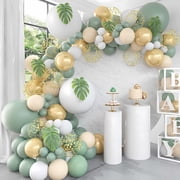 Mxdfafa 137Pcs Sage Green Latex Balloon Arch Kit, Birthday Decorations, BDAY Party, Wedding, Bridal Shower