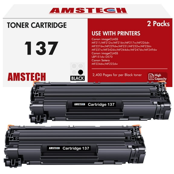 137 Toner Cartridge Replacement Compatible for Canon 137 CRG137 for ImageCLASS MF232w MF212w MF216n MF217w MF244dw MF227dw MF229dw Printer Ink(Black 2 Pack)