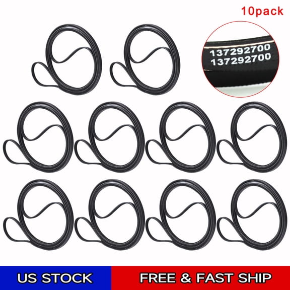 137292700 Dryer Drum Belt Replaces GE WE12M29 WE12M22 WE12M33 WW02F00028 10Pack