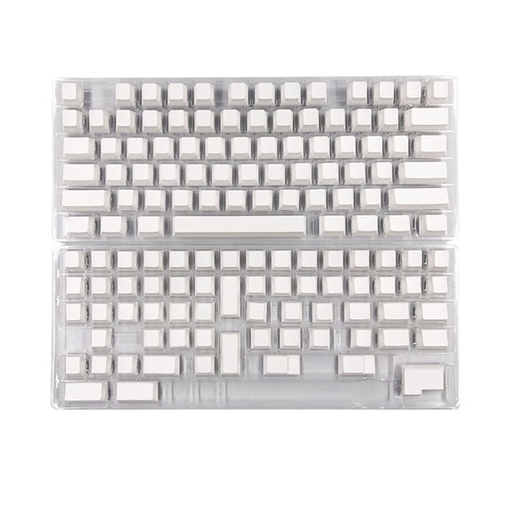 137PCS Mechanical Keyboard Keycaps Minimalist White Non-Engraved Keycap Set
