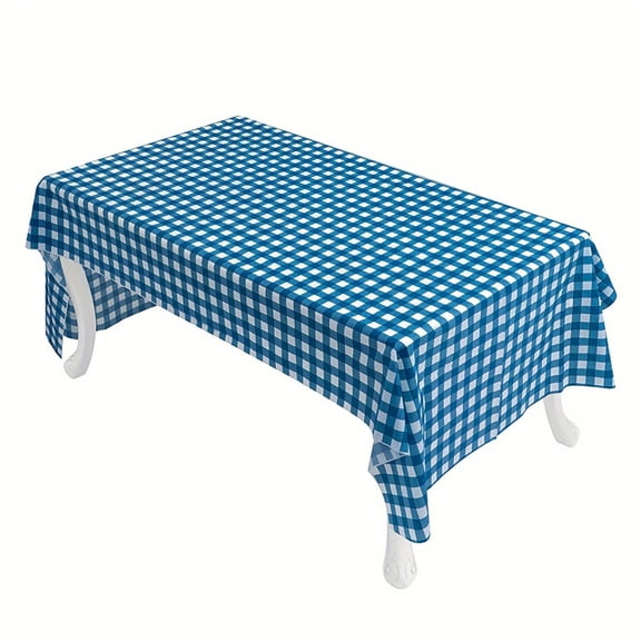 137x274cm Rectangle Disposable Lattice Design Waterproof Party Tablecloth for Birthday Restaurant Wedding Decoration