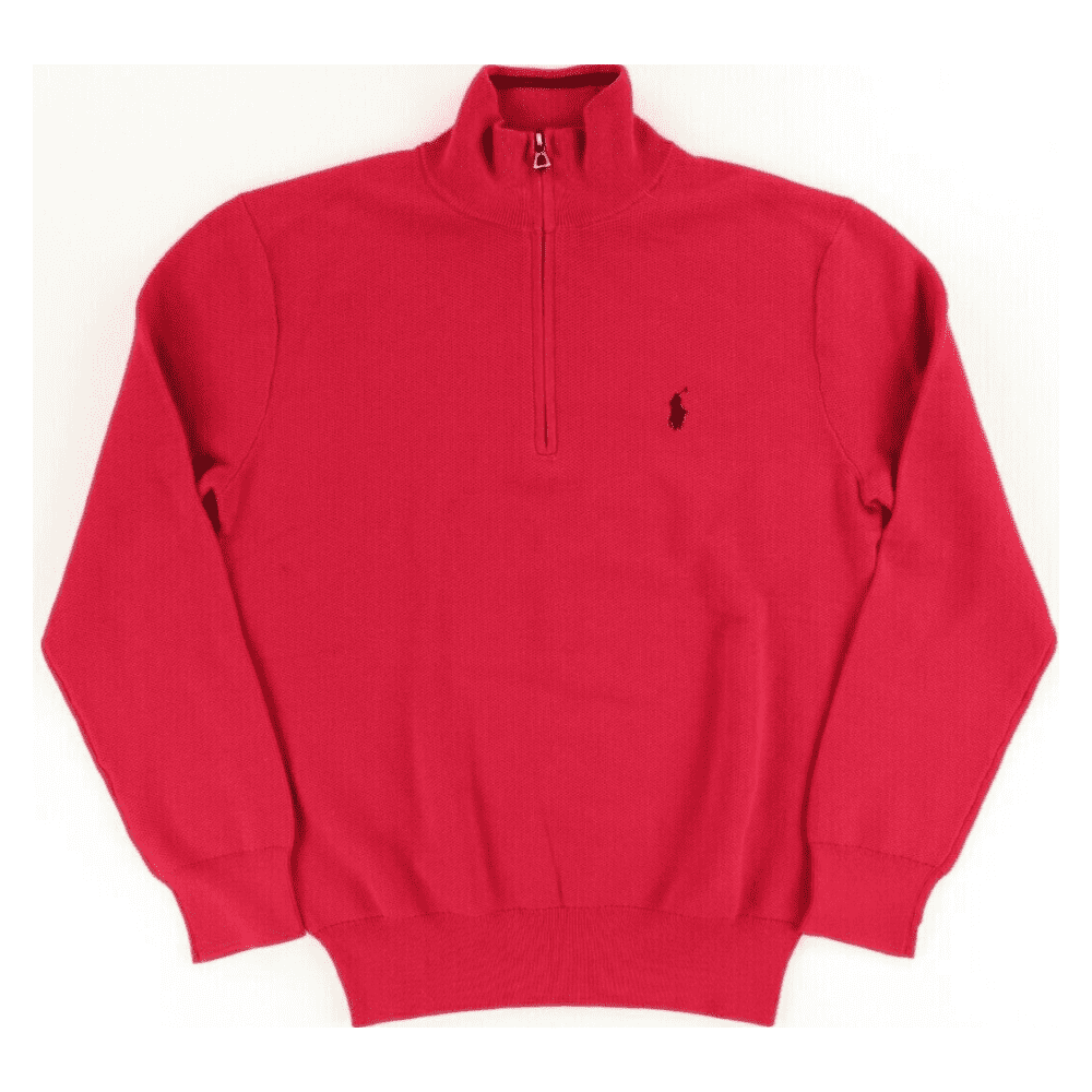 ラルフローレン $138.00 Polo Ralph Lauren Men's 1/4 Zip Sweater, Red, 2XL