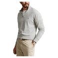 thumbnail image 1 of $138.00 Polo Ralph Lauren Men's Big and Tall  1/4 Zip Sweater, Grey Hthr, 3XB, 1 of 2