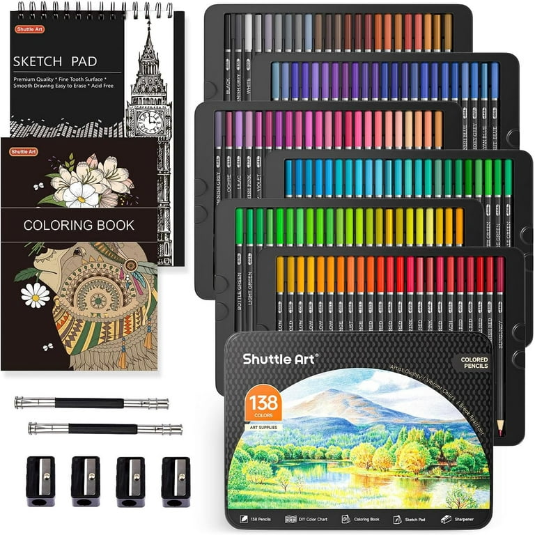 172 Colored Pencils Soft Core Color Pencil Set For Adult Coloring