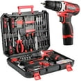 thumbnail image 1 of 138 Pcs Tool Set with 12V Cordless Drill –Power Hand Tool Kit with Magnetic Drill Bit Set, 2-Speed Control & Fast Charging,Home Tool Kit for DIY, Repairs,Lightweight Toolbox for Men & Women, 1 of 8