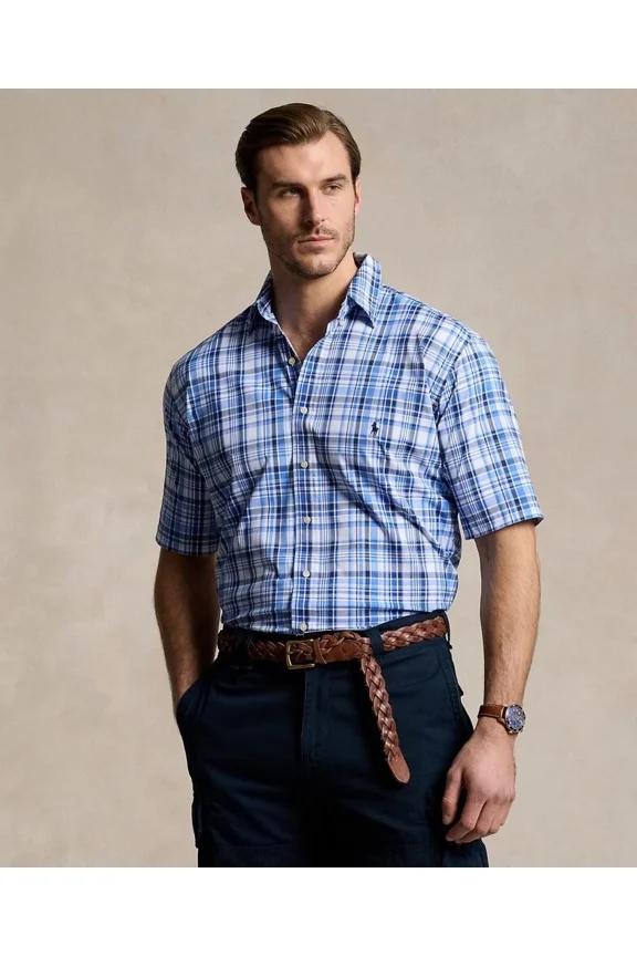 $138 Polo Ralph Lauren Men's Big & Tall Performance Shirt, White/blue Multi, 2XB