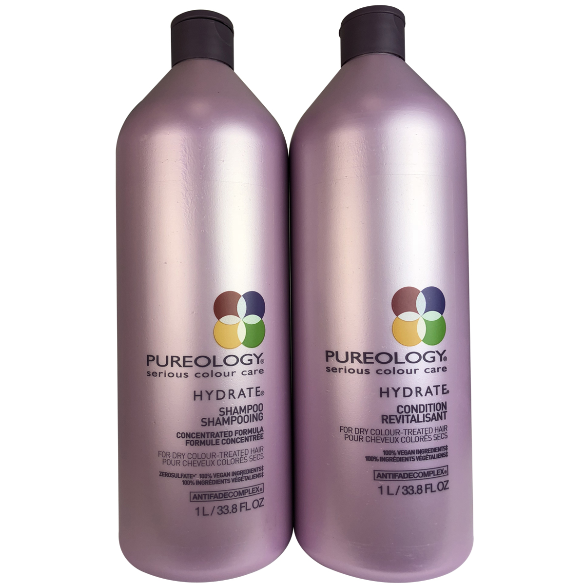 ($138 Value) Pureology Hydrate Shampoo And Conditioner Liter Set, 33.8 Fl Oz - image 1 of 7