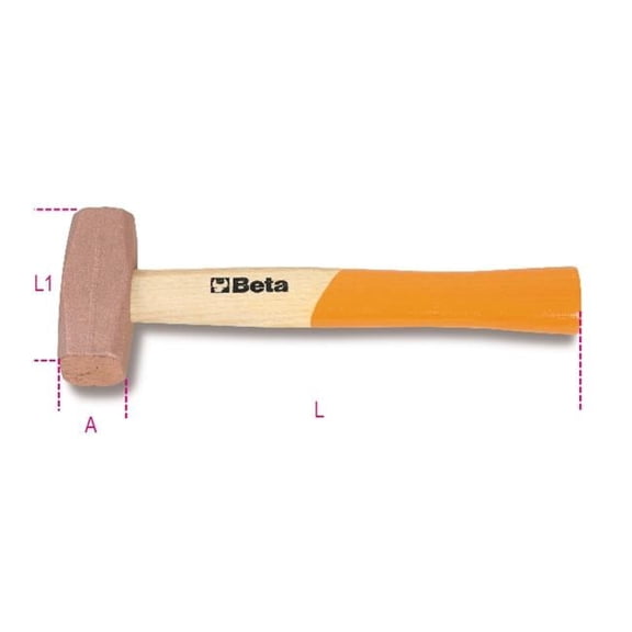 1385 600-Copper Head Hammers Wooden