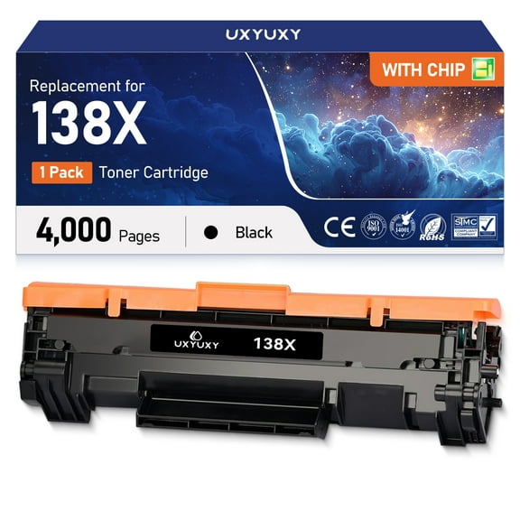 138X W1380X Toner Cartridge with new chip Compaitble for Pro 3001dwe 3001dw Pro MFP 3101 fdwe MFP 3101fdw Pritner (Black, 1Pack)