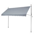 thumbnail image 1 of 138x47 Inch Patio Awning Retractable Sunshade Shelter with Crank Handle, Outdoor Window Canopy for Garden, Deck, and Backyard, Waterproof UV Protection, 1 of 10