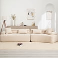 thumbnail image 1 of 139'' Sectional Sofa Couch, Modern Minimalist Curved Sofa with 4 Pillows, 4 Seat Comfy Cloud Couch for Living Room, Apartment, Hotel, No Assembly Required, 1 of 7