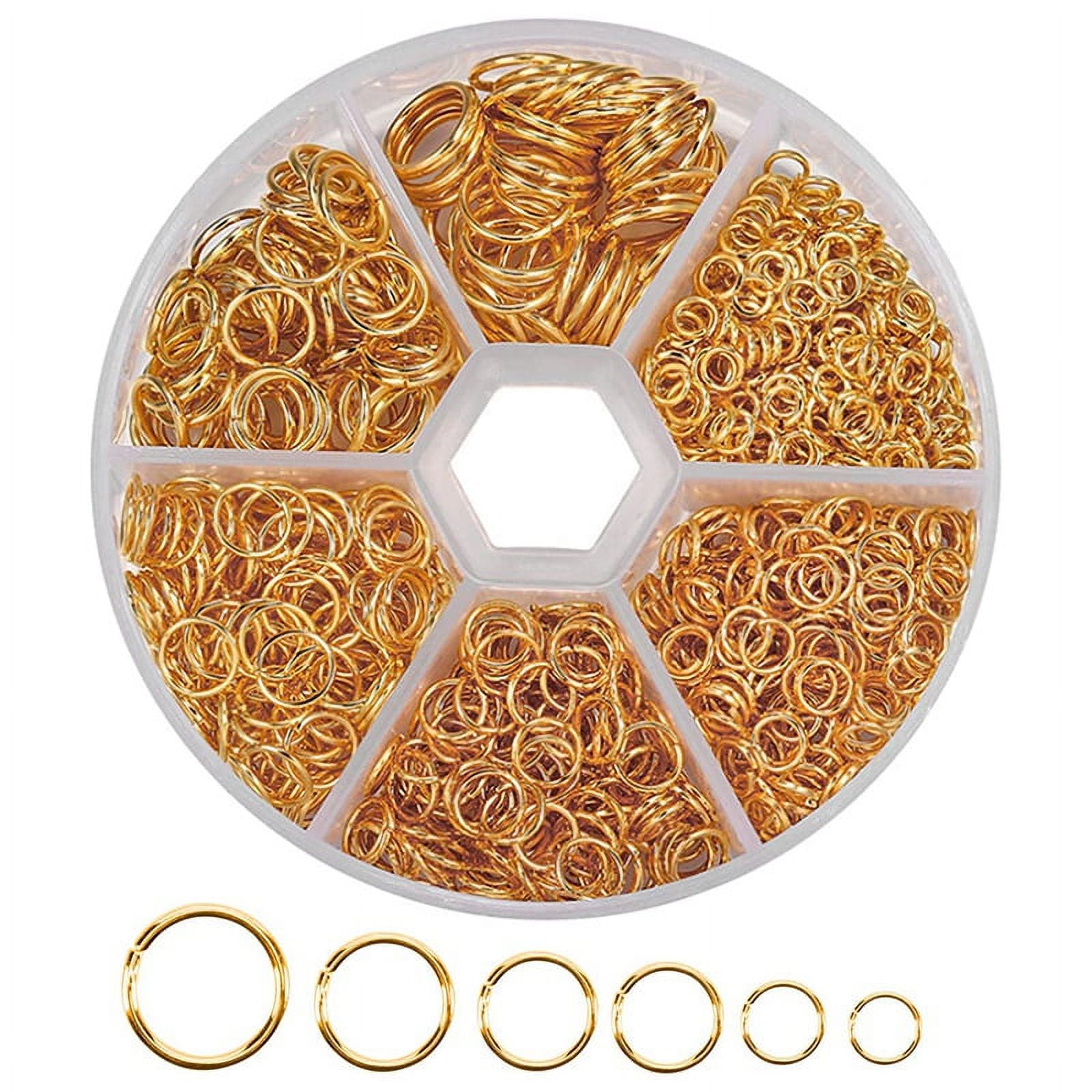1390Pcs O Ring Metal Open Jump Rings Set Metal Jump Rings for Jewelry