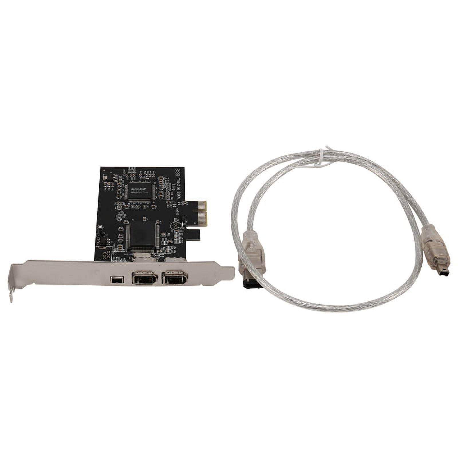 Risegun PCIe Firewire Expansion Card - IEEE 1394b PCI Express Adapter, 800Mbps, 2 X 9-Pin & 1 X 6-Pin Ports, For Desktop PC-646311