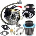 thumbnail image 1 of 139QMB Carburetor for GY6 50cc 49CC 4 Stroke Scooter Taotao 18mm Intake Manifold, 1 of 8