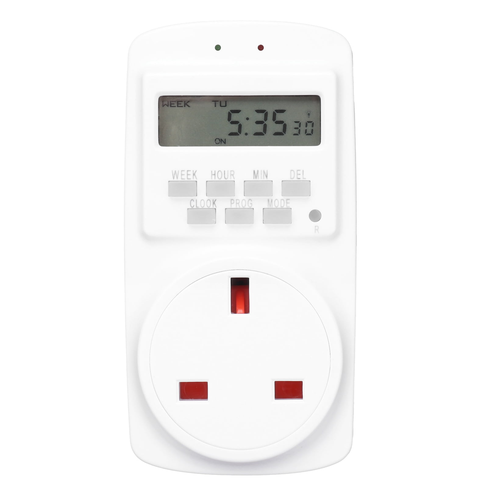 13A Indoor Outlet Timer Digital Programmable Wall Plug in Timer Outlet