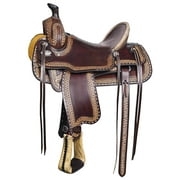 13BH 17 In Western Horse Saddle American Leather Ranch Roping Hilason
