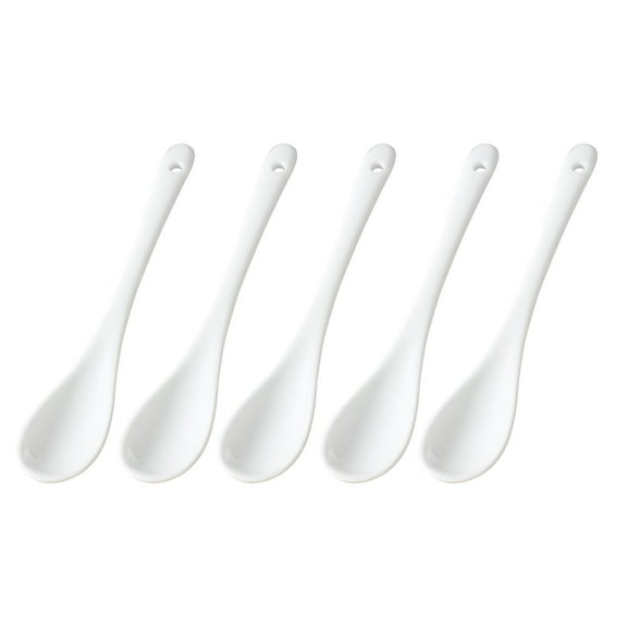 13Cm Bone Small Spoon Coffee Stirring Spoon Long Handle White Spoon Soup Spoon Seasoning Spoon