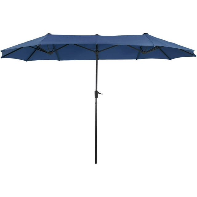 13FT DoubleSided Outdoor Patio Umbrella Large Rectangular Market Table