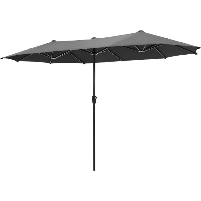 13FT DoubleSided Outdoor Patio Umbrella Large Rectangular Market Table